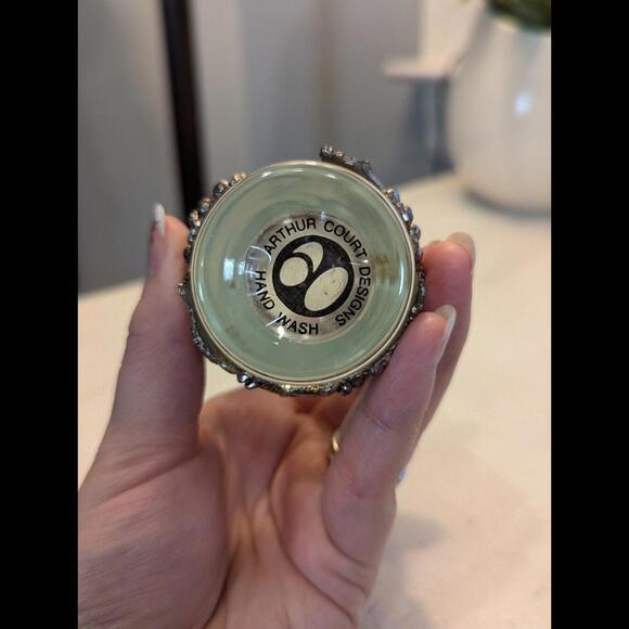 7.5” Arthur Court Vintage Rabbit Bunny Lillies Metal Glass Bud Vase - Picture 3 of 5